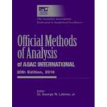 Official Methods of Analysis of AOAC INTERNATIONAL, 20th Edition (2016)